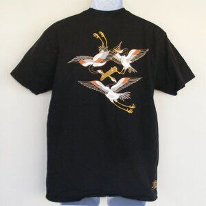 TEMPLE OF SKATE Tshirt, M, Birds/Cranes with skateboard, Short sleeves